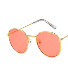 Load image into Gallery viewer, LeonLion 2019 Mirror Metal Sunglasses Women Vintage Brand Designer Flat Round Glasses UV400 Street Beat Oculos De Sol Gafas