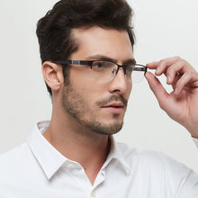 Load image into Gallery viewer, High-end fashionable men&#39;s glasses with metal frame and resin are used for glasses with hard wearing lenses for the elderly