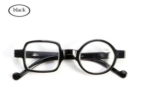 Round Square Asymmetric Delicate Men Women Reading Glasses Resin Lenses Hyperopia  Frame Eyewear +1.0+1.50+2.0+2.5~+3.5