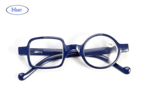 Round Square Asymmetric Delicate Men Women Reading Glasses Resin Lenses Hyperopia  Frame Eyewear +1.0+1.50+2.0+2.5~+3.5