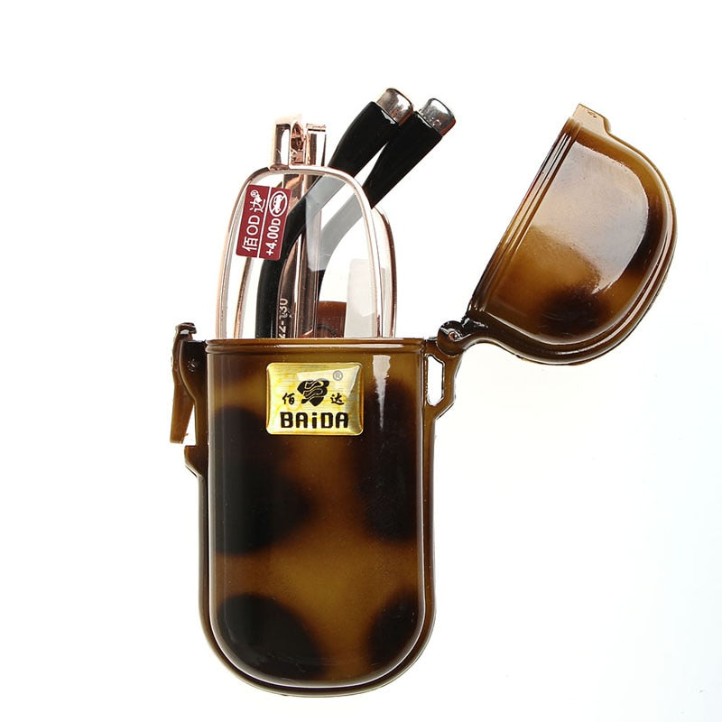 Fashion Unisex Foldable Reading Glasses +1 +1.5 +2 +2.5 +3 +3.5 +4.0 Full Frame