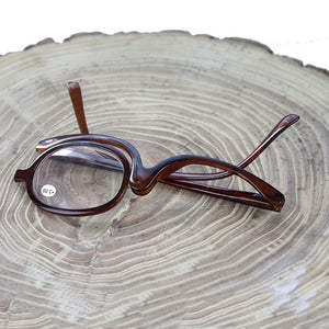 Zilead Magnifying Glasses Rotating Makeup Reading Glasses Folding Eyeglasses Cosmetic General +1.0 +1.5 +2.0+2.5+3.0+3.5+4.0