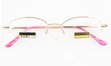 Load image into Gallery viewer, Women&#39;s Half Metal Frame Lenses Reading Glasses Femal Eyewear +0.5 +0.75 +1.0 +1.5 +2.0 +2.5 +3.0 +3.5 +4.0