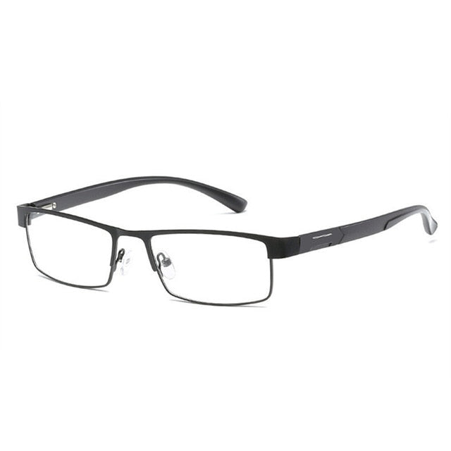 UVLAIK Men Titanium alloy Reading Glasses Non spherical 12 Layer Coated lenses Retro Business Hyperopia Prescription Eyeglasses