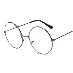 Vintage Style Women Popular Round Metal Clear Lens Glasses Frame Trendy Unisex Nerd Anti-radiation Spectacles Eyeglass Frame